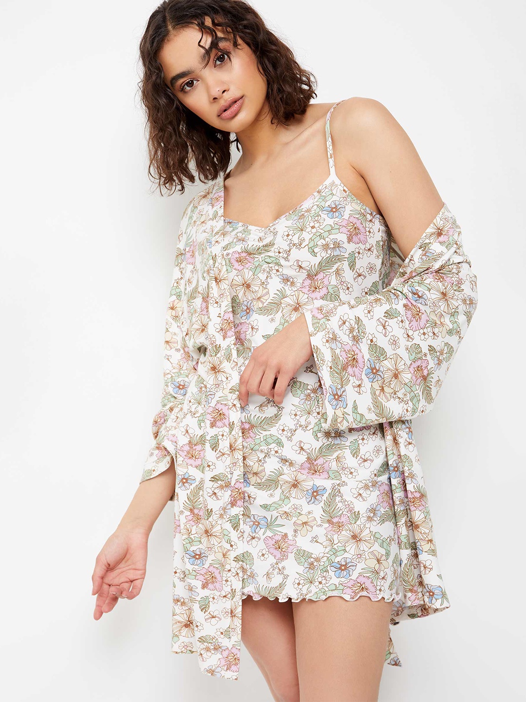 

Ardene Floral Printed Nightdress, White