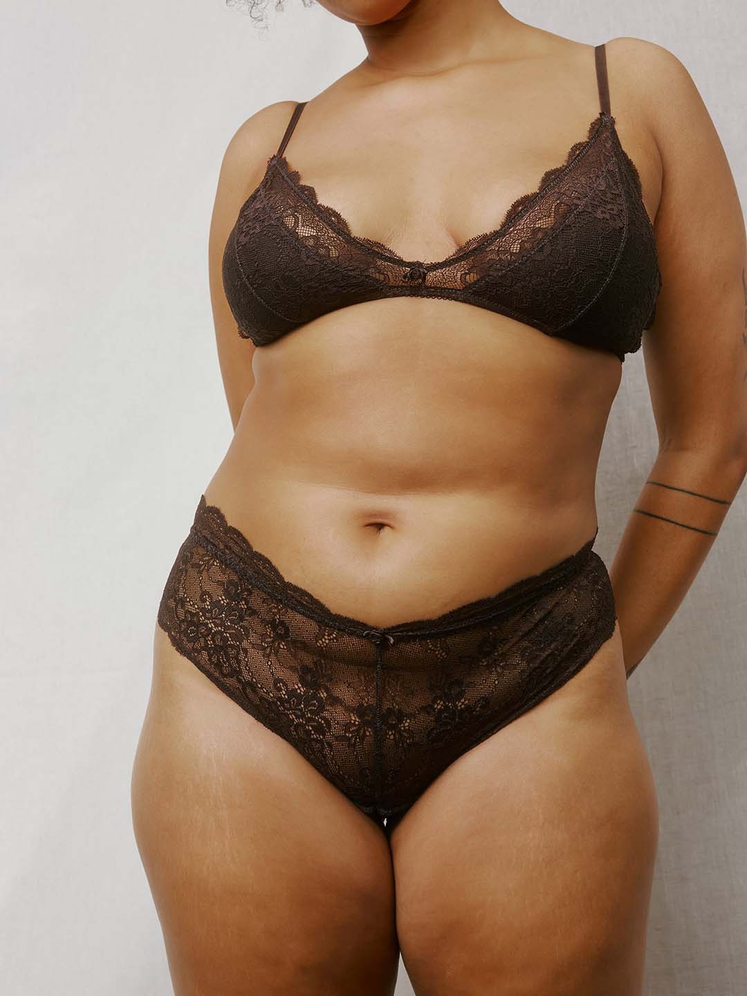 

Ardene Self Design Anti Bacterial Ribbed Briefs 2B-AP30345-05, Brown