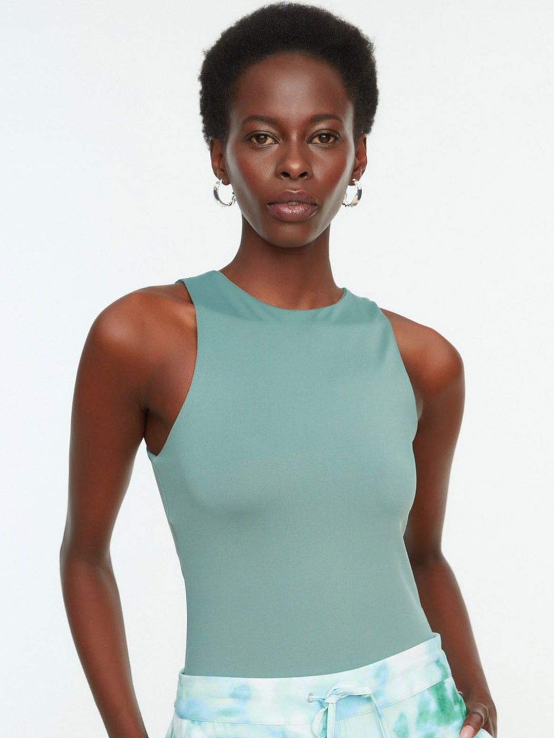 

Trendyol Round-Neck Bodysuit, Green