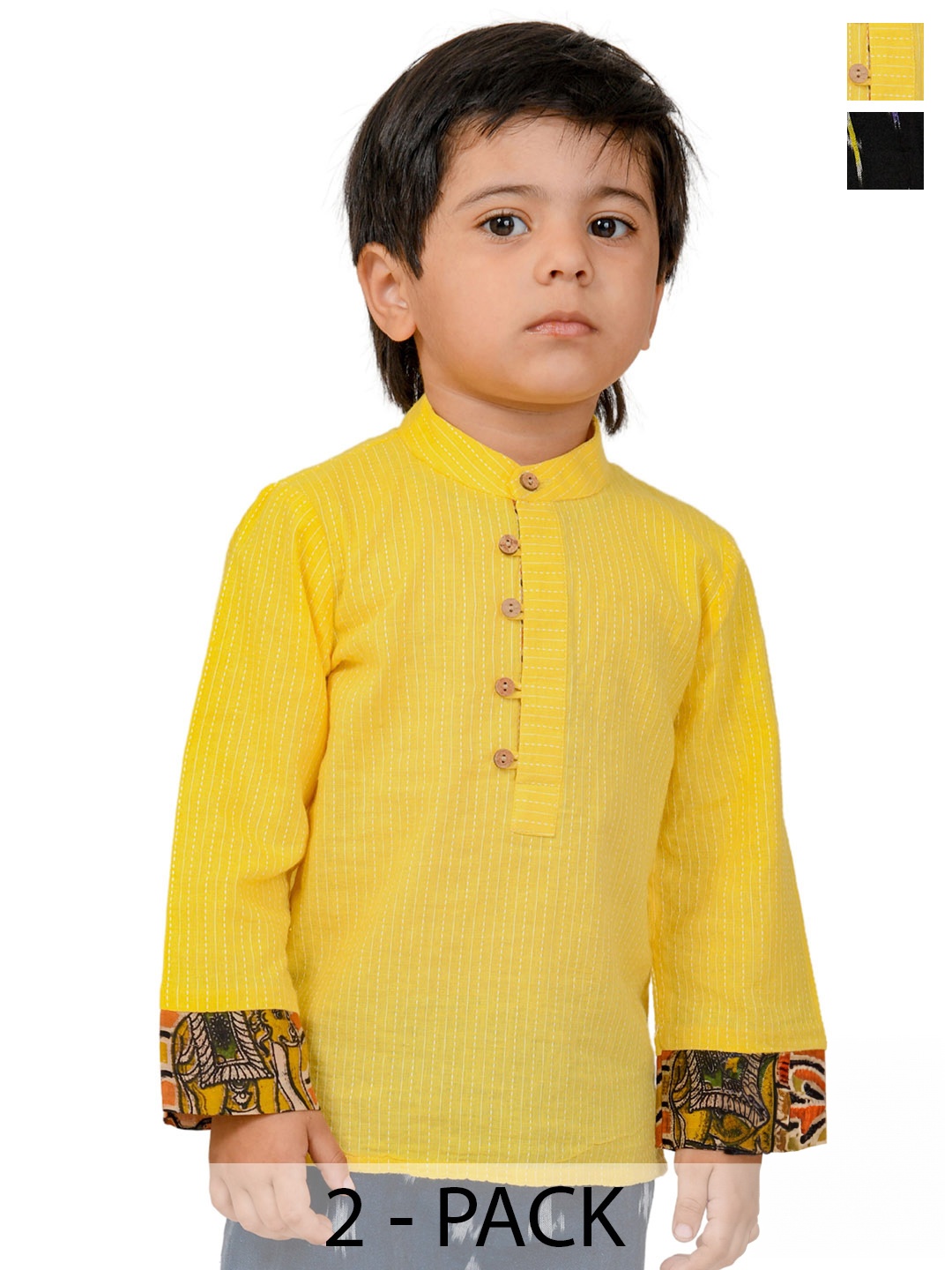 

Tiny Bunnies Boys Yellow & Blue Printed Top with Trousers