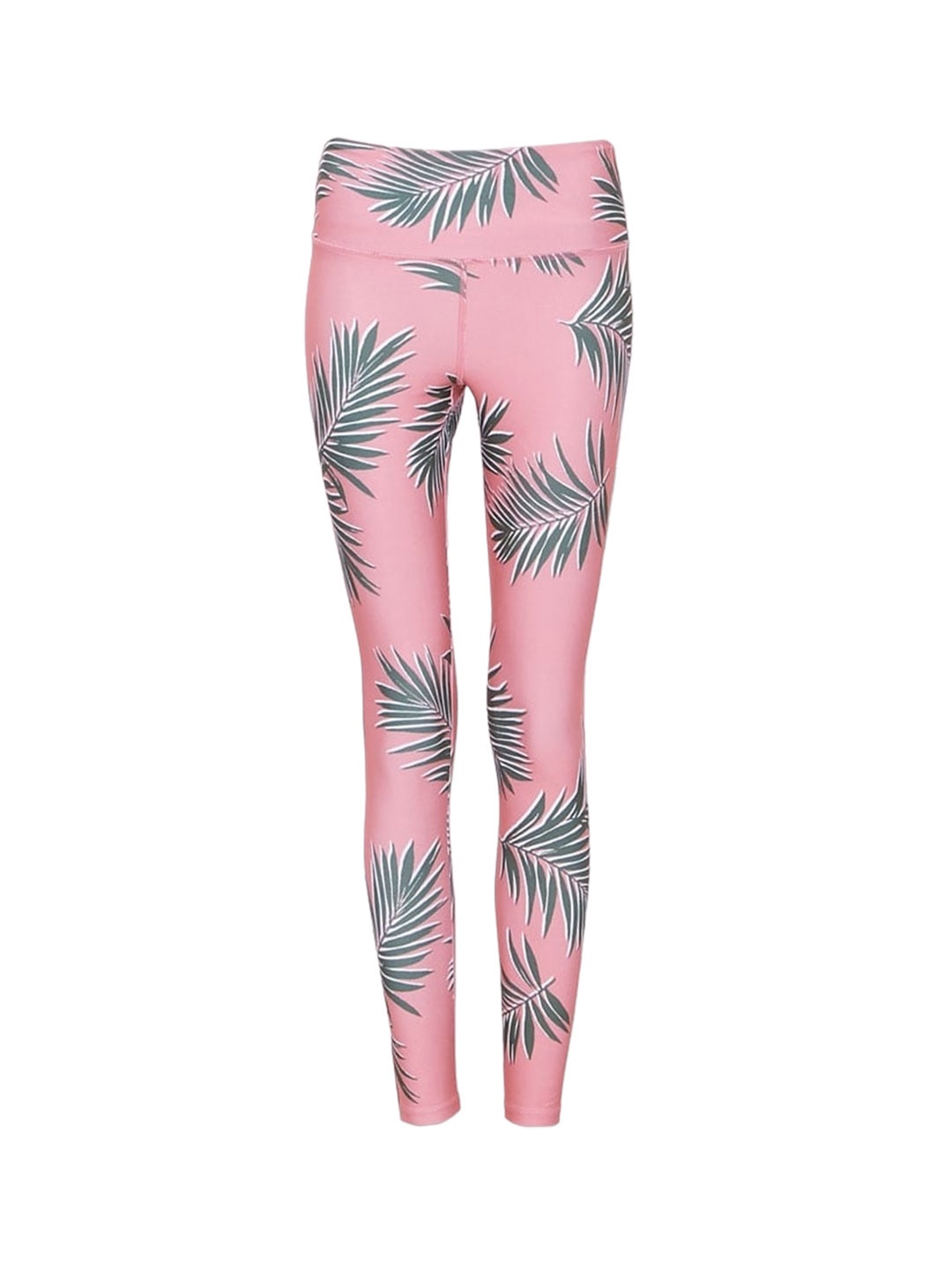 

FOREVER 21 Printed Ankle-Length Leggings, Pink
