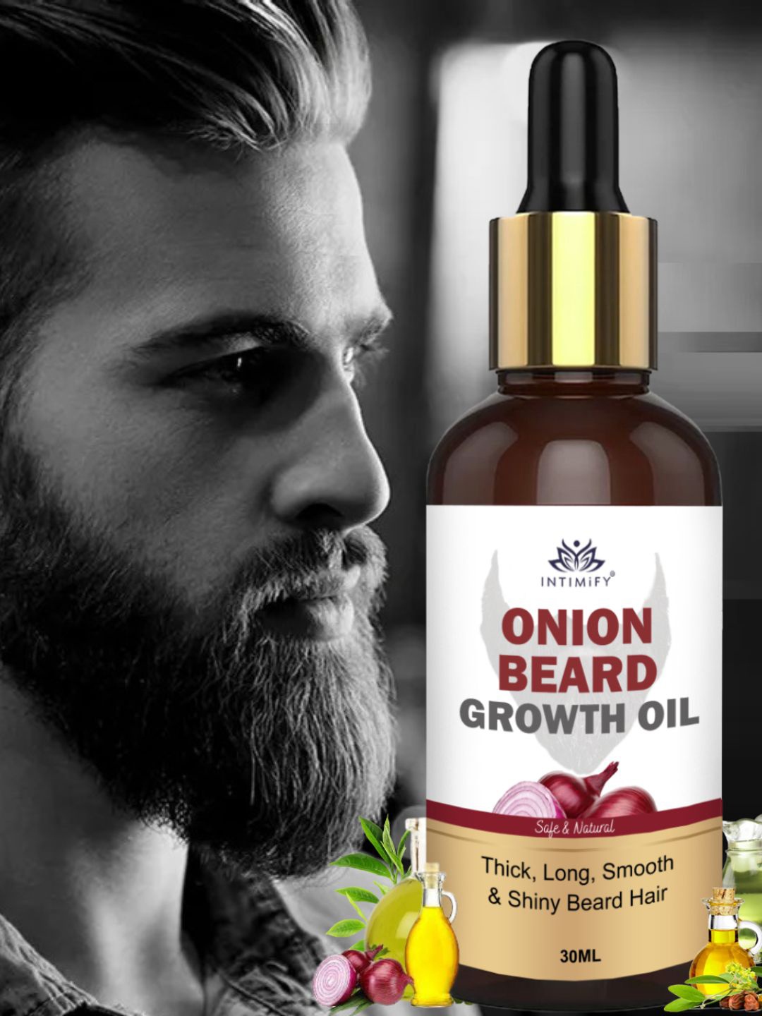 

INTIMIFY Onion Beard Growth Oil - 30ml, Transparent