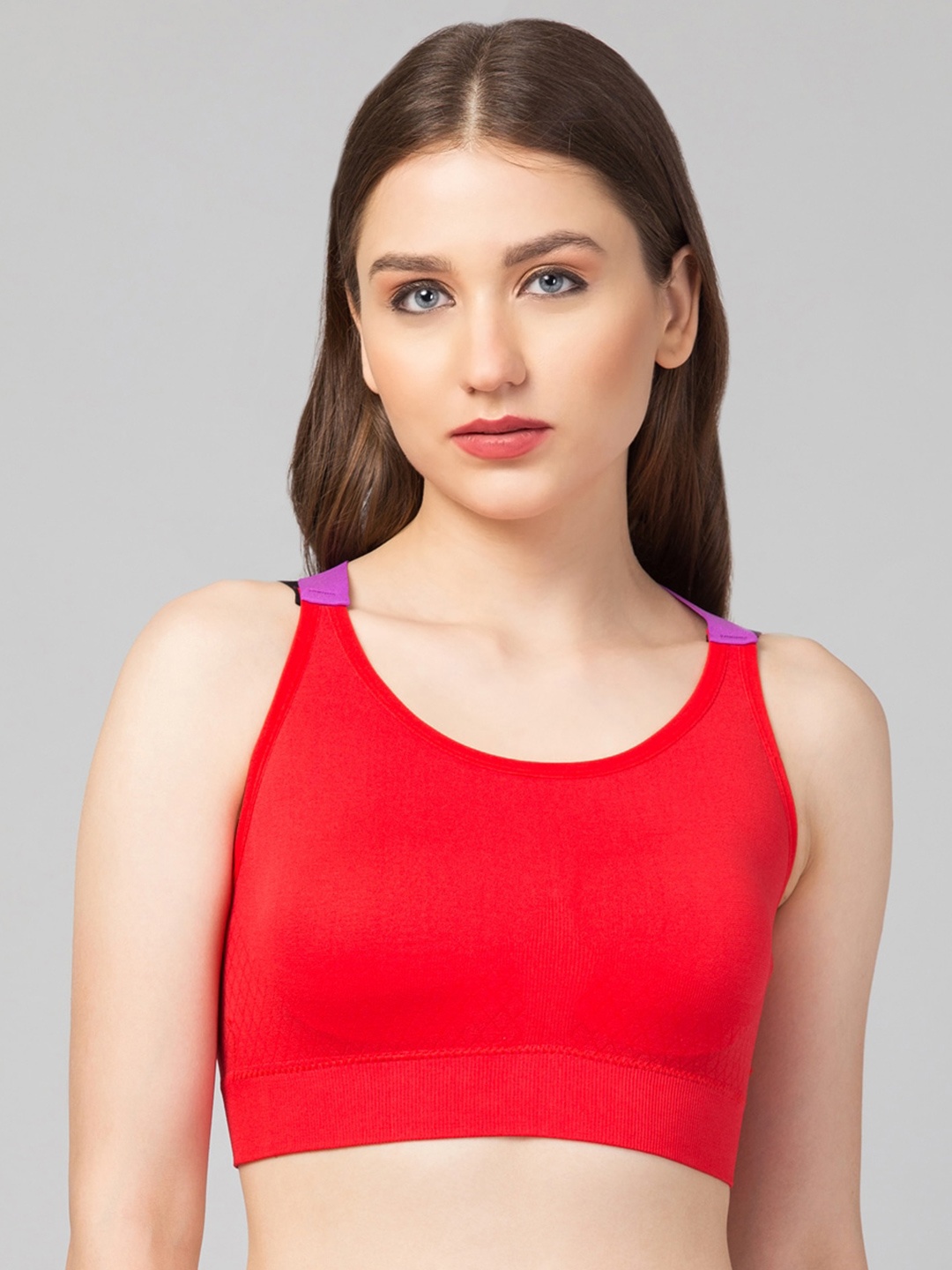 

Apraa & Parma Full Coverage Cotton Training or Gym Workout Bra, Red