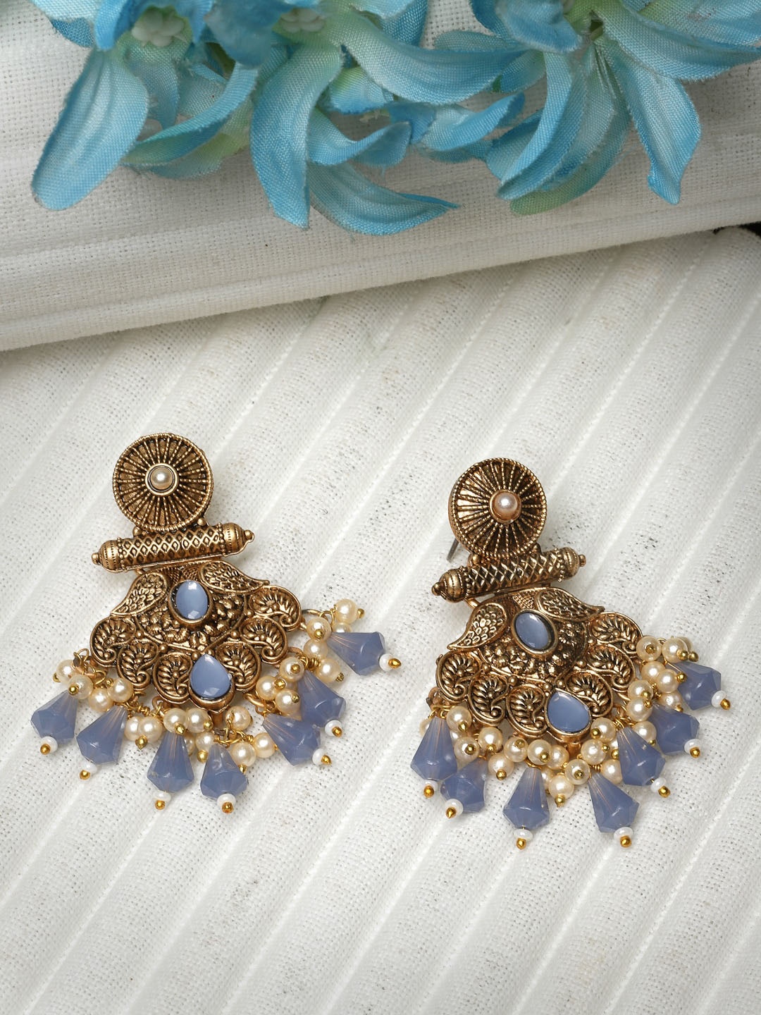 

ADIVA Gold-Plated Classic Jhumkas Earrings