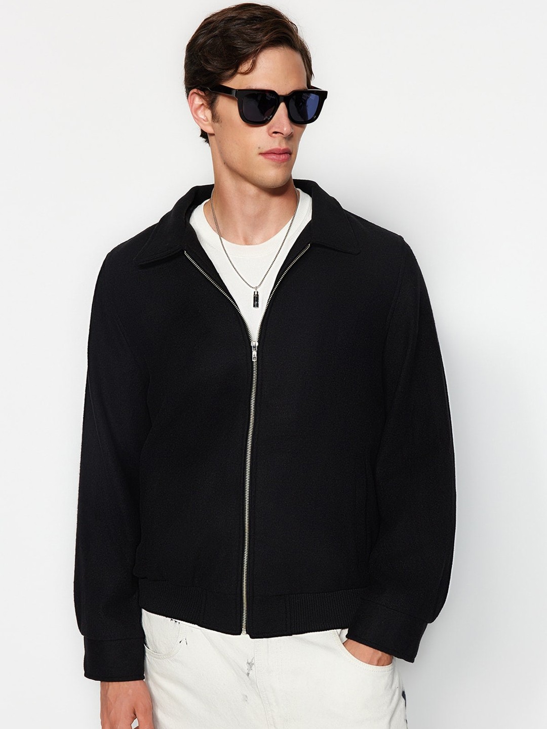 

Trendyol Spread Collar Bomber Jacket, Black