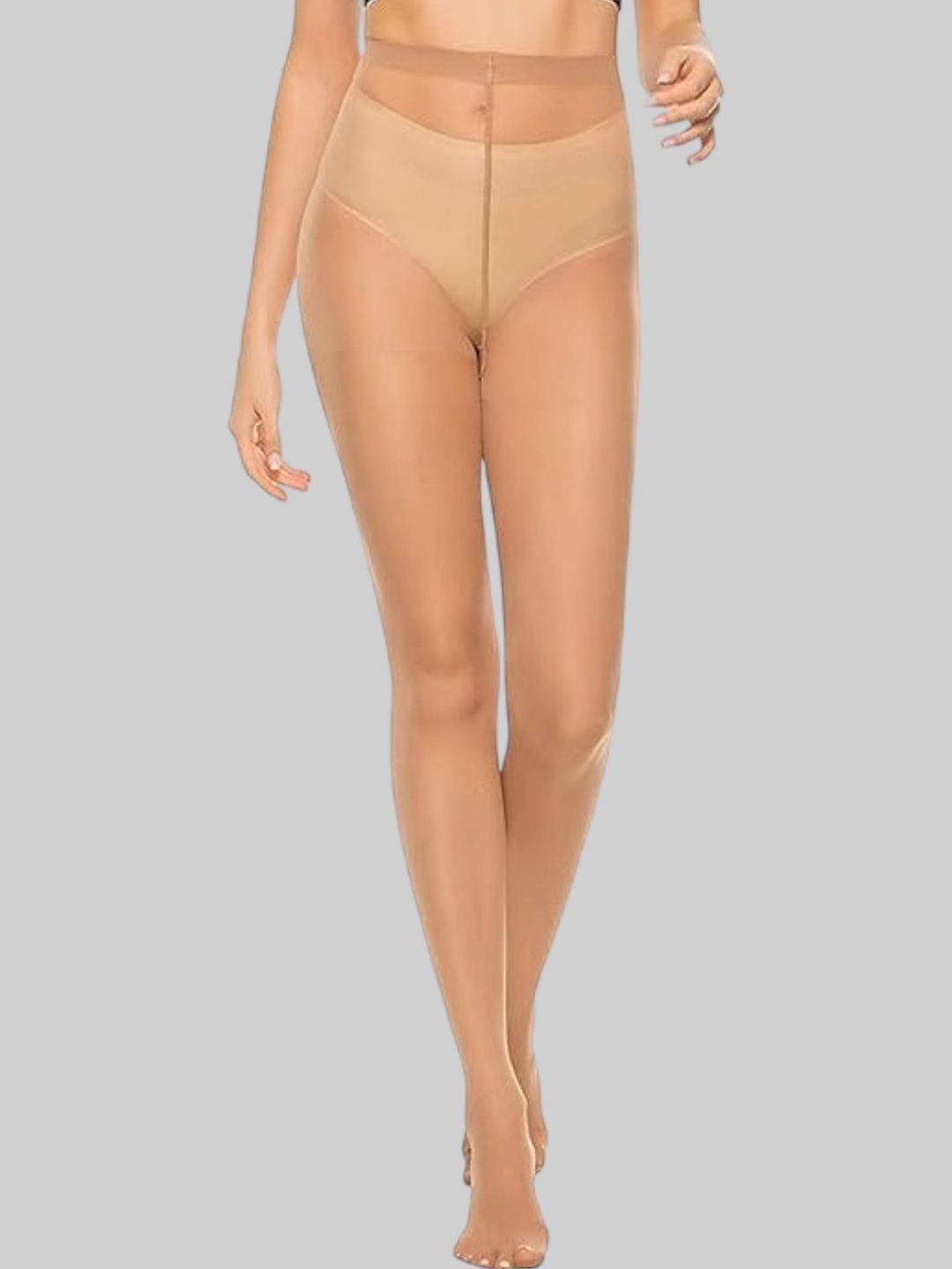 

PLUMBURY Sheer Stretchable Stockings, Beige