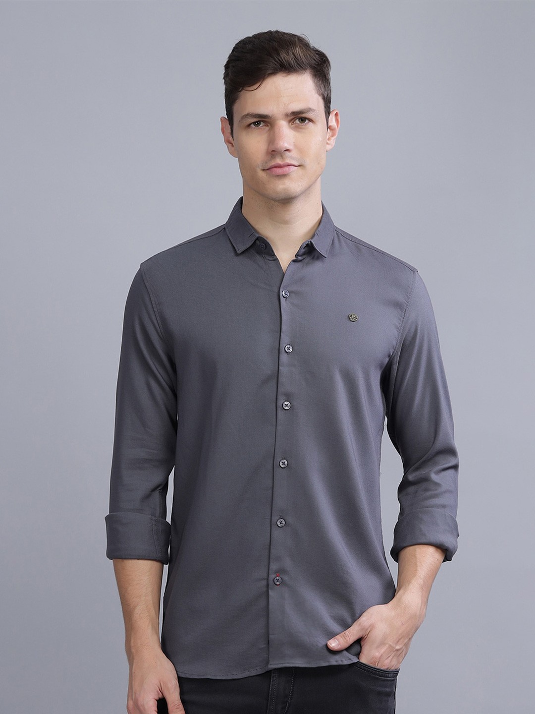 

PAUL STREET Standard Slim Fit Casual Shirt, Grey