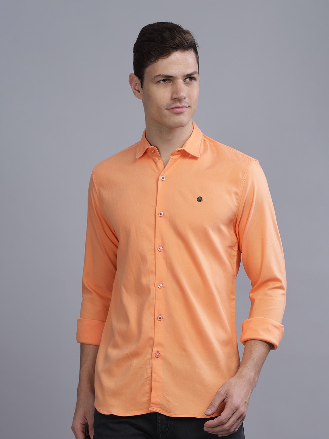 

PAUL STREET Standard Slim Fit Casual Shirt, Orange