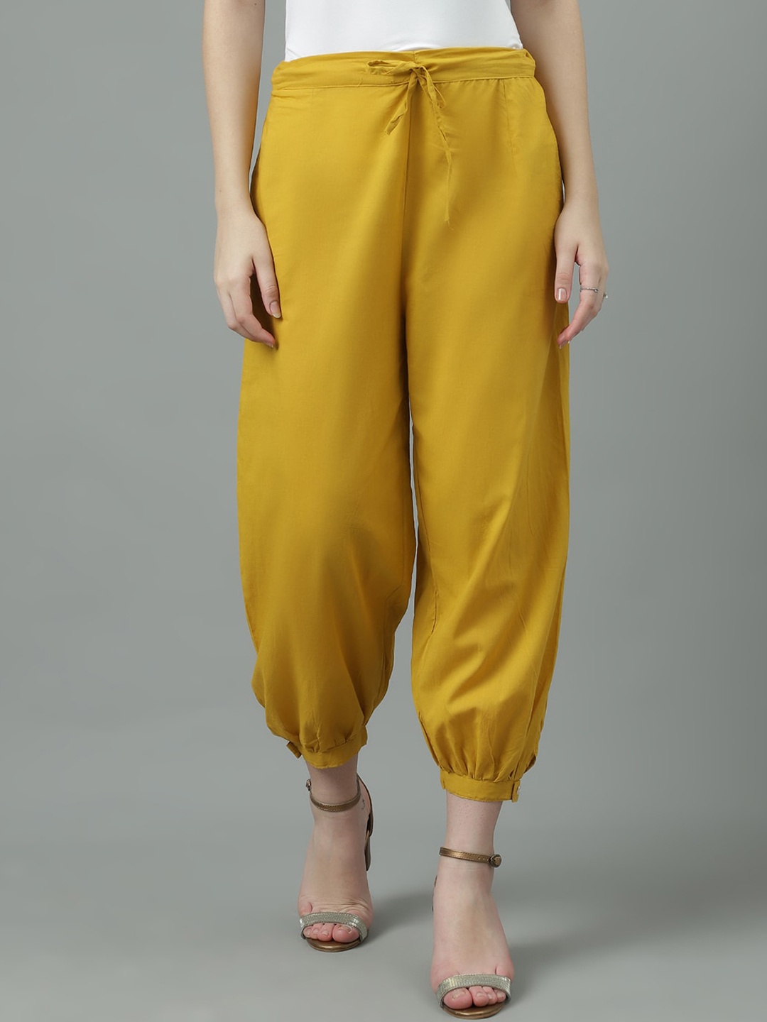 

Sringam Cotton Loose Fit Patiala, Mustard