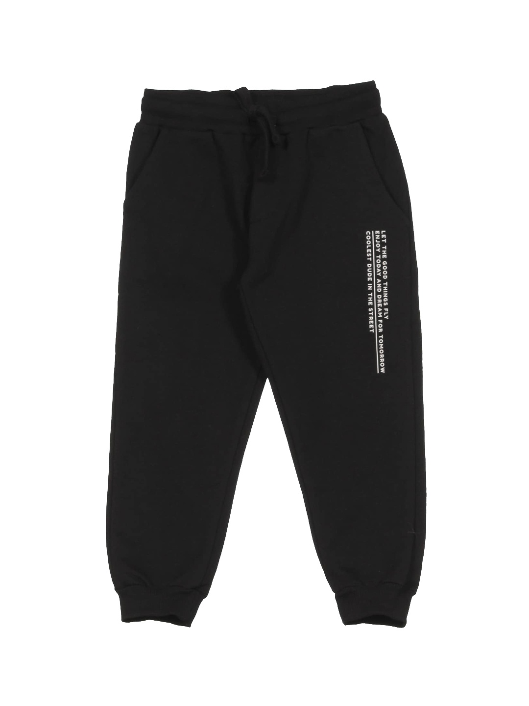 

Lil Lollipop Infants Kids Cotton Waist-rise Joggers, Black