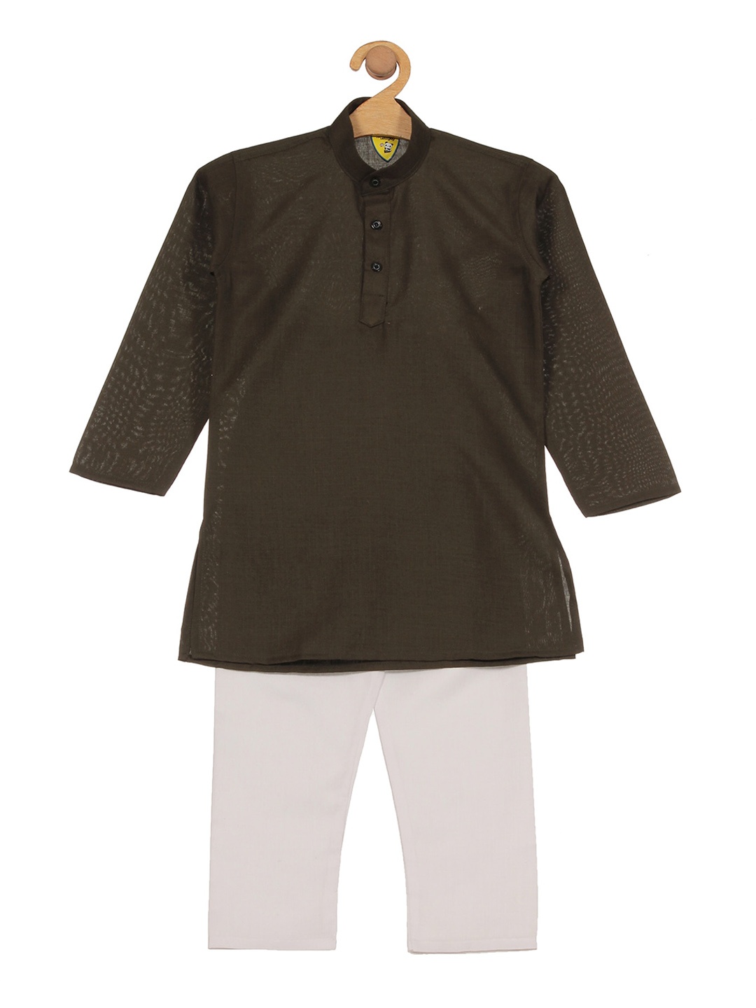 

Lil Lollipop Boys Green Regular Pure Cotton Kurta with Pyjamas