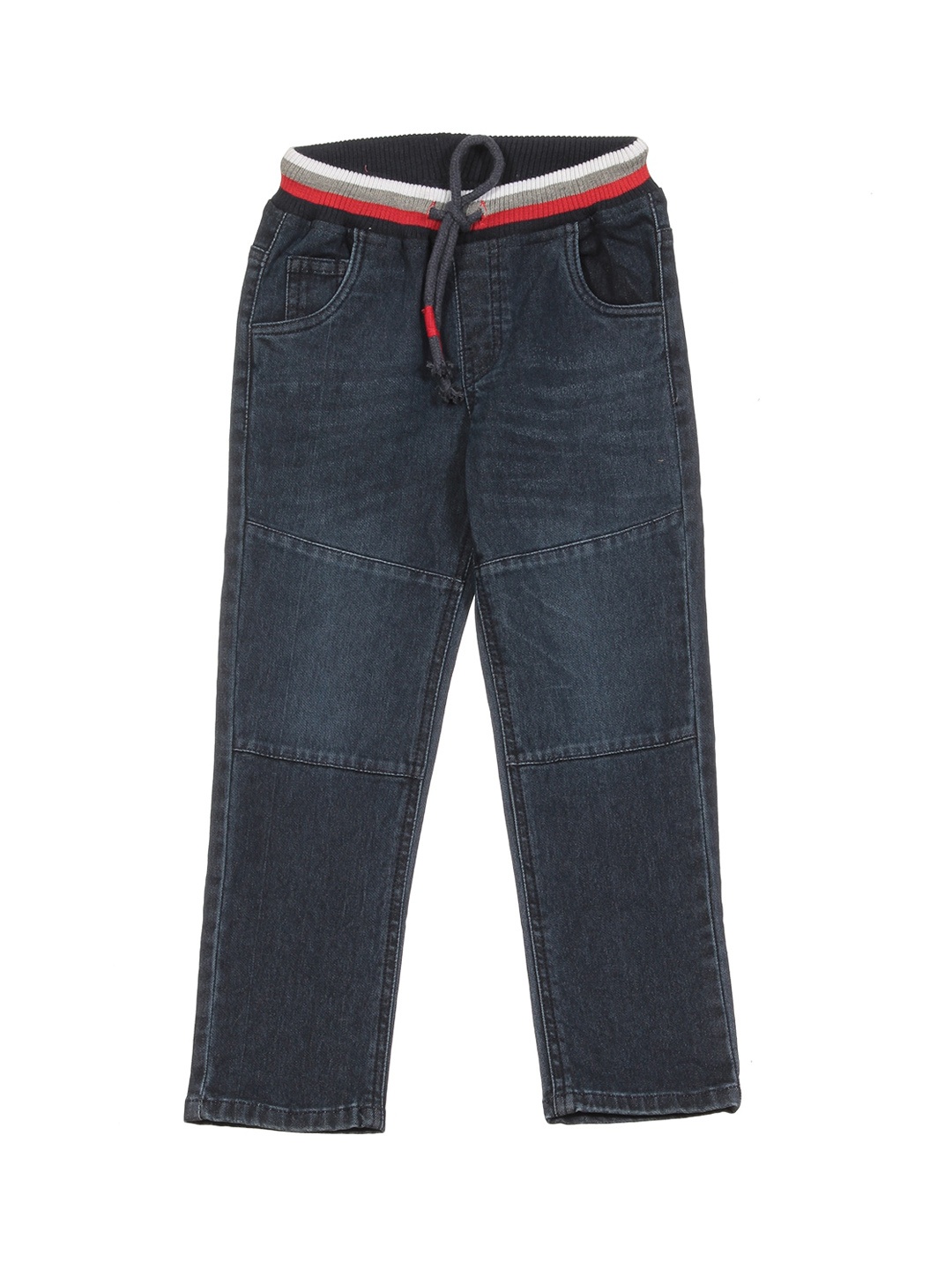 

Lil Lollipop Kids Mid-Rise Straight Fit Clean look Light Fade Jeans, Navy blue