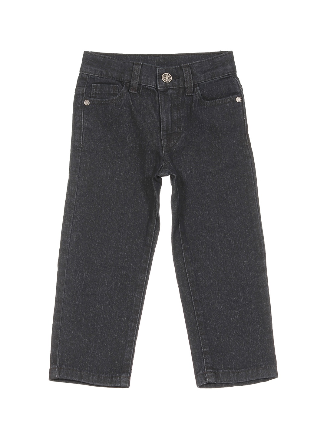 

Lil Lollipop Kids Mid-Rise Straight Fit Clean look Light Fade Jeans, Charcoal