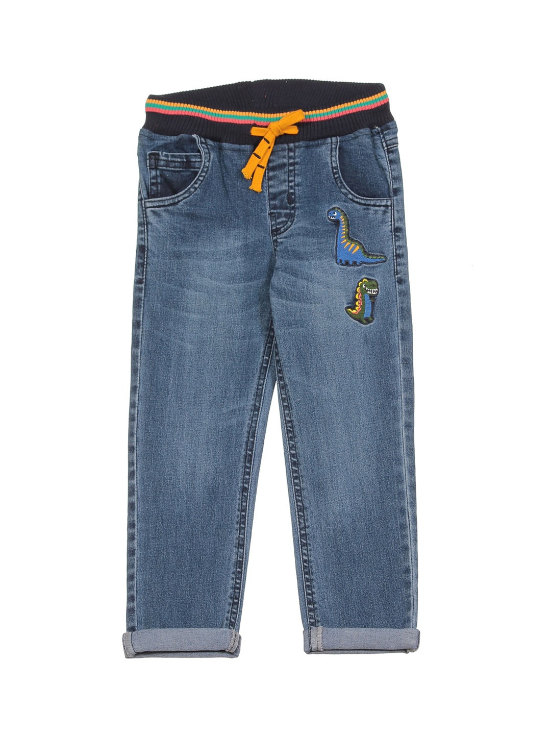

Lil Lollipop Kids Blue Straight Fit Pure Cotton Jeans