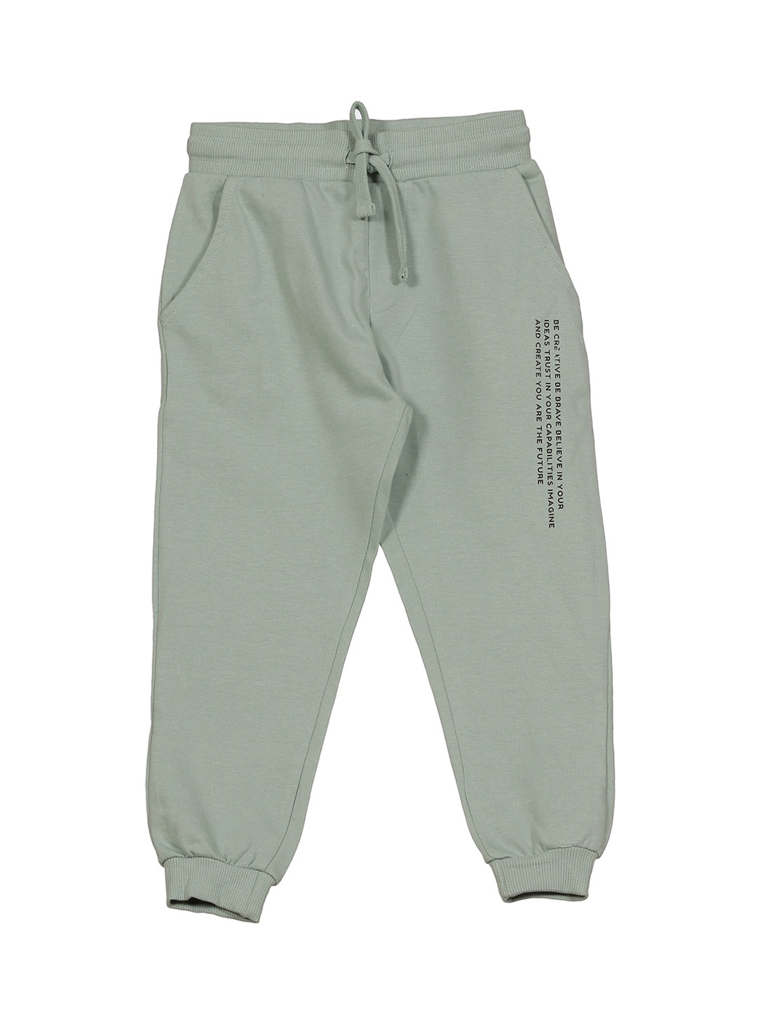 

Lil Lollipop Infants Kids Cotton Mid-Rise Joggers, Green
