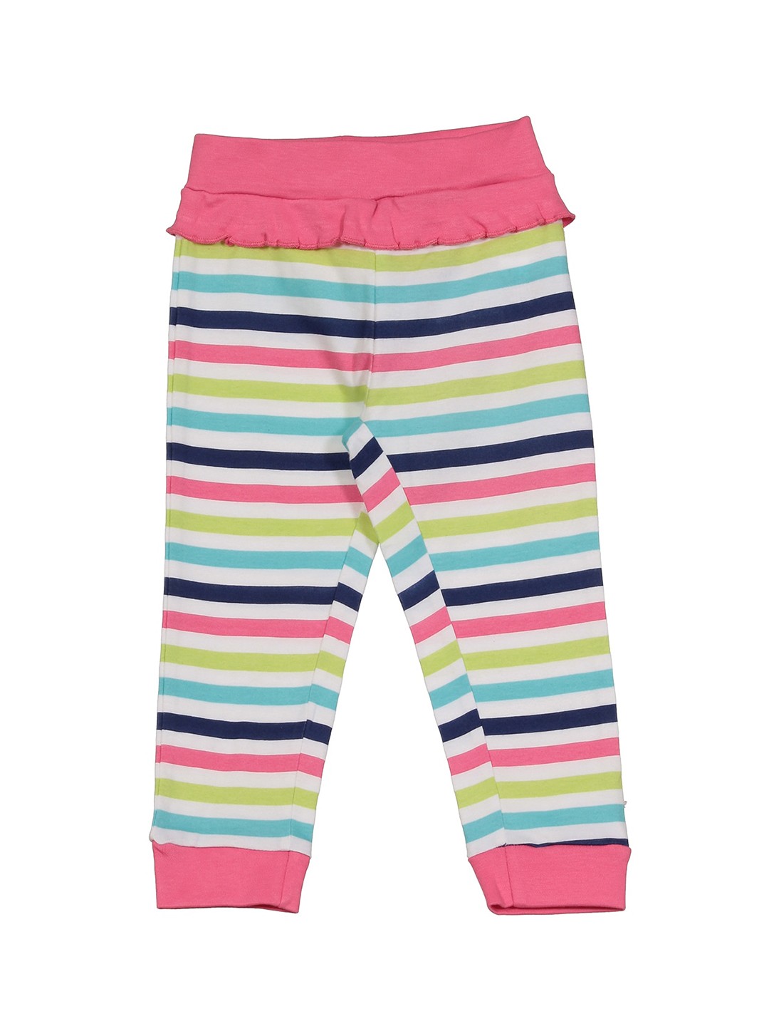 

Lil Lollipop Infants Kids Cotton Striped Printed Mid-Rise Joggers, Pink