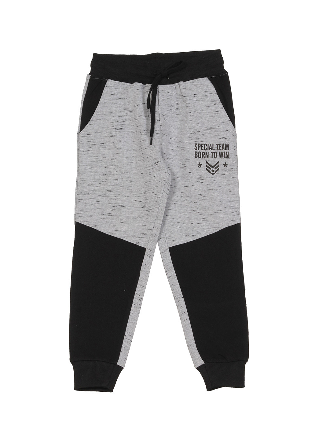 

Lil Lollipop Infants Kids Cotton Mid-Rise Joggers, Grey