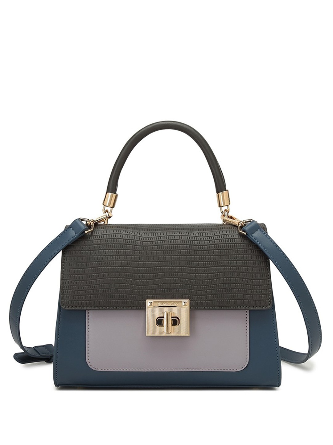 

Diana Korr Colourblocked Structured Handheld Bag, Blue