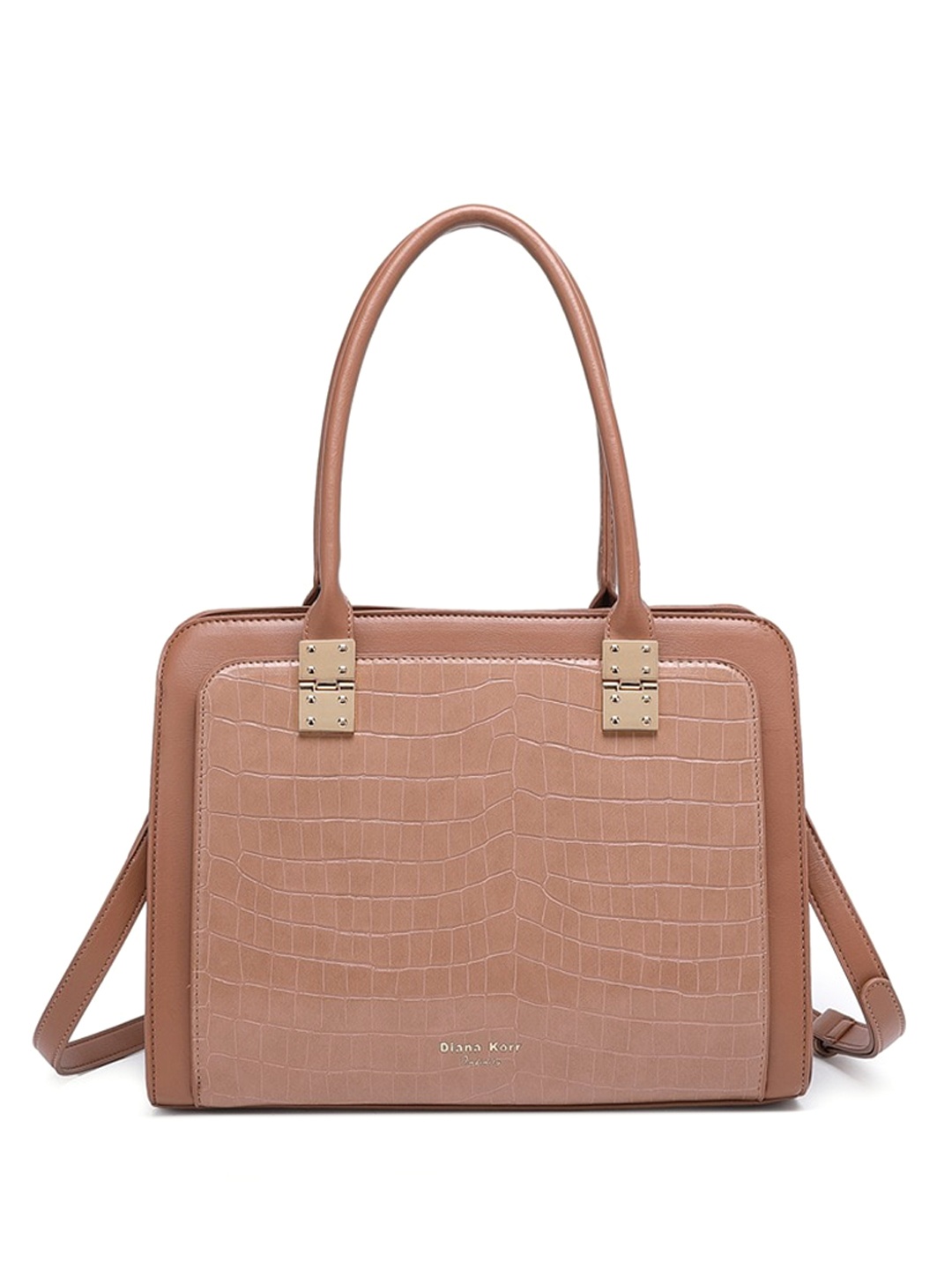 

Diana Korr Pink PU Structured Shoulder Bag with Quilted