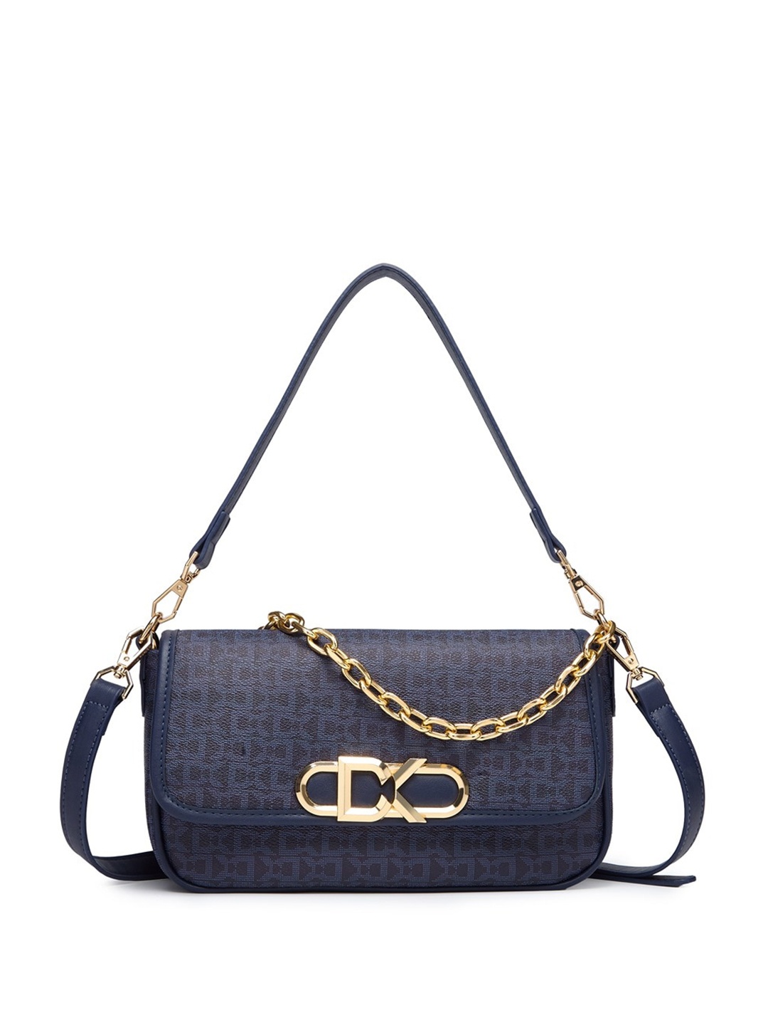 

Diana Korr Textured Structured Sling Bag, Navy blue