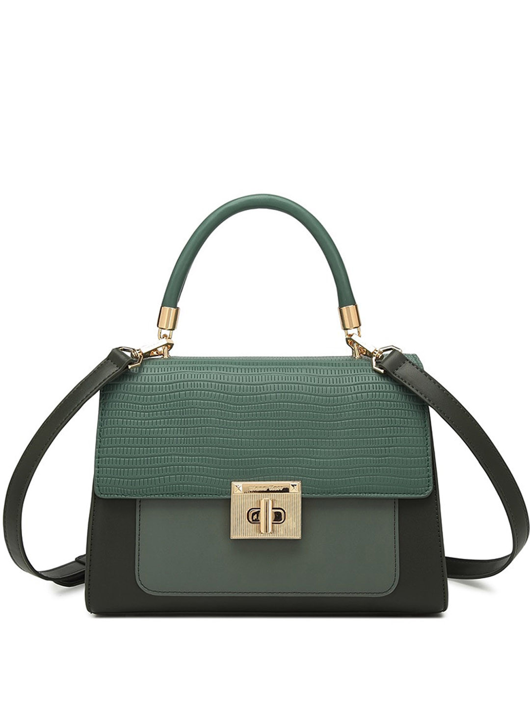 

Diana Korr Colourblocked Structured Handheld Bag, Green