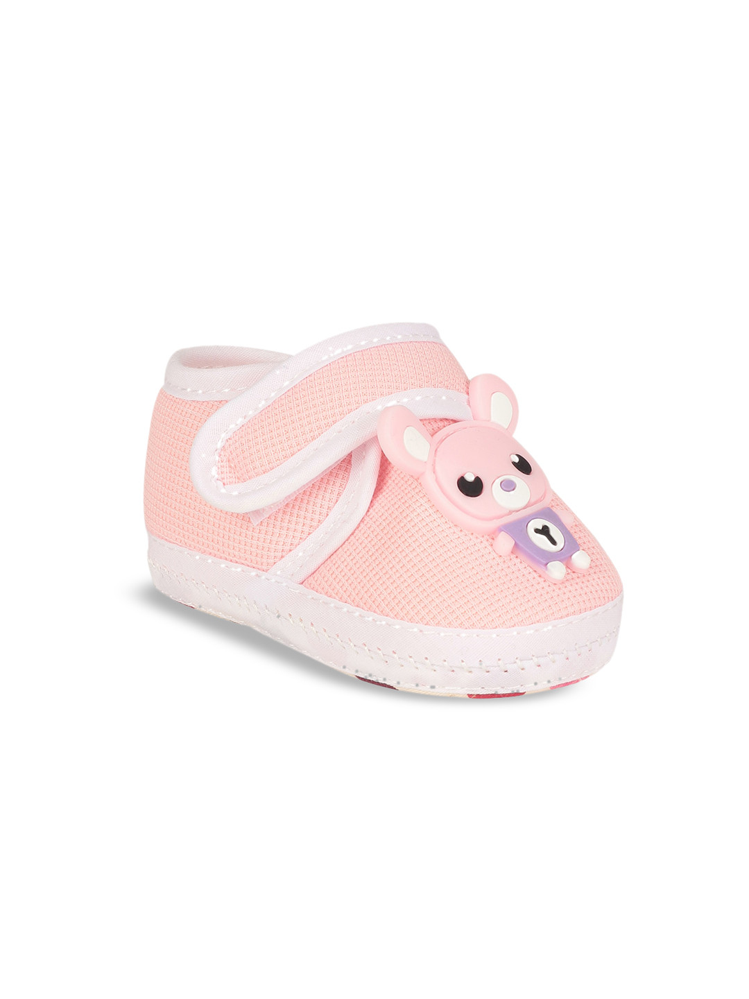 

Lil Lollipop Infants Bear-Detailed Booties, Pink