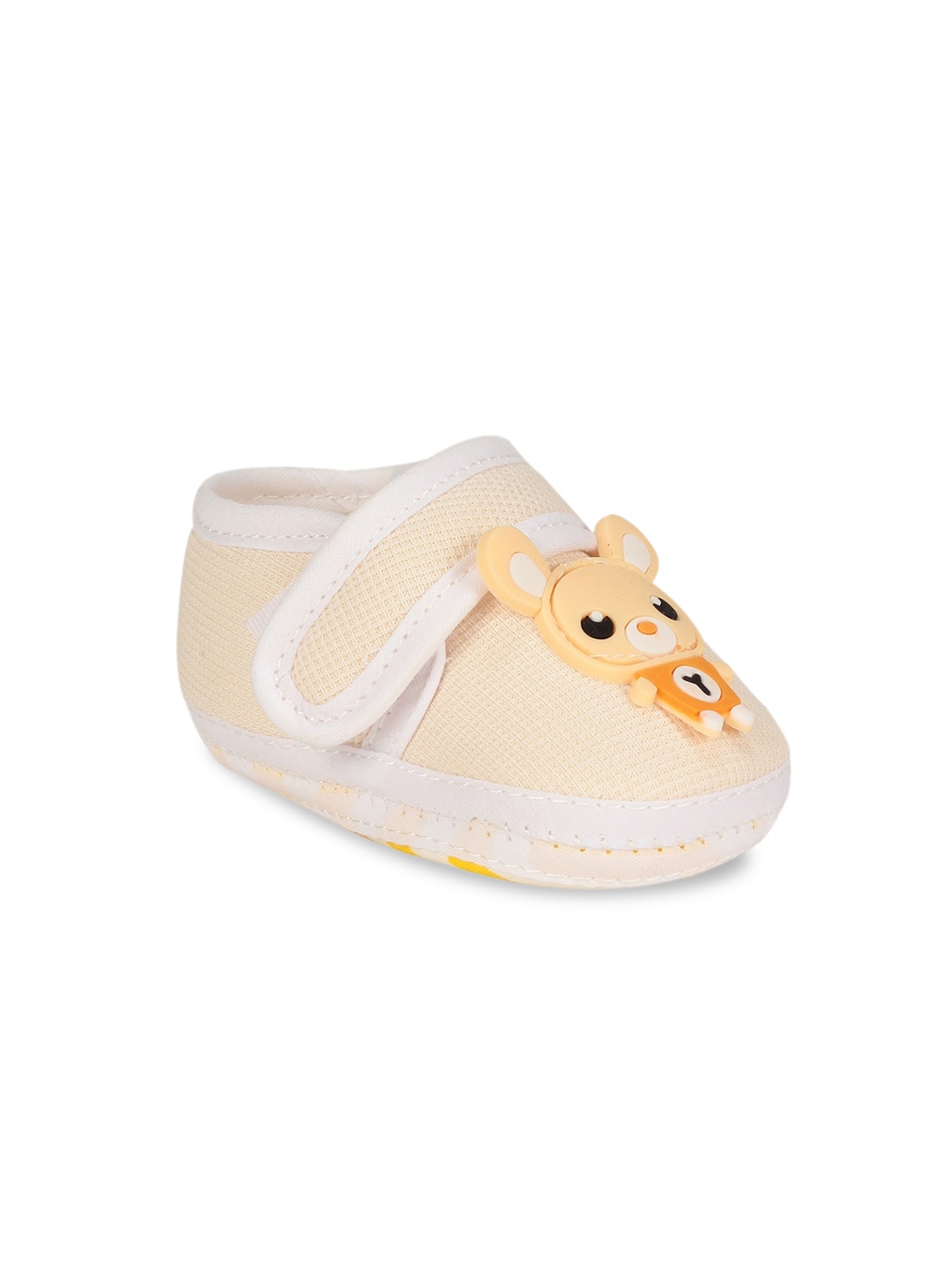 

Lil Lollipop Infants Bear-Detail Socks Booties, Cream