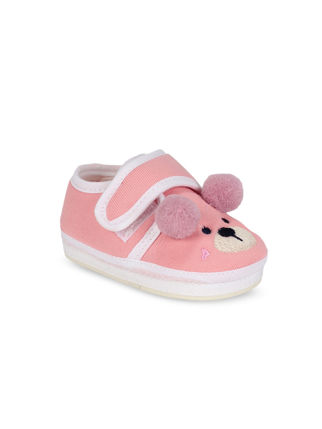 

Lil Lollipop Infants Bear Face Booties, Pink