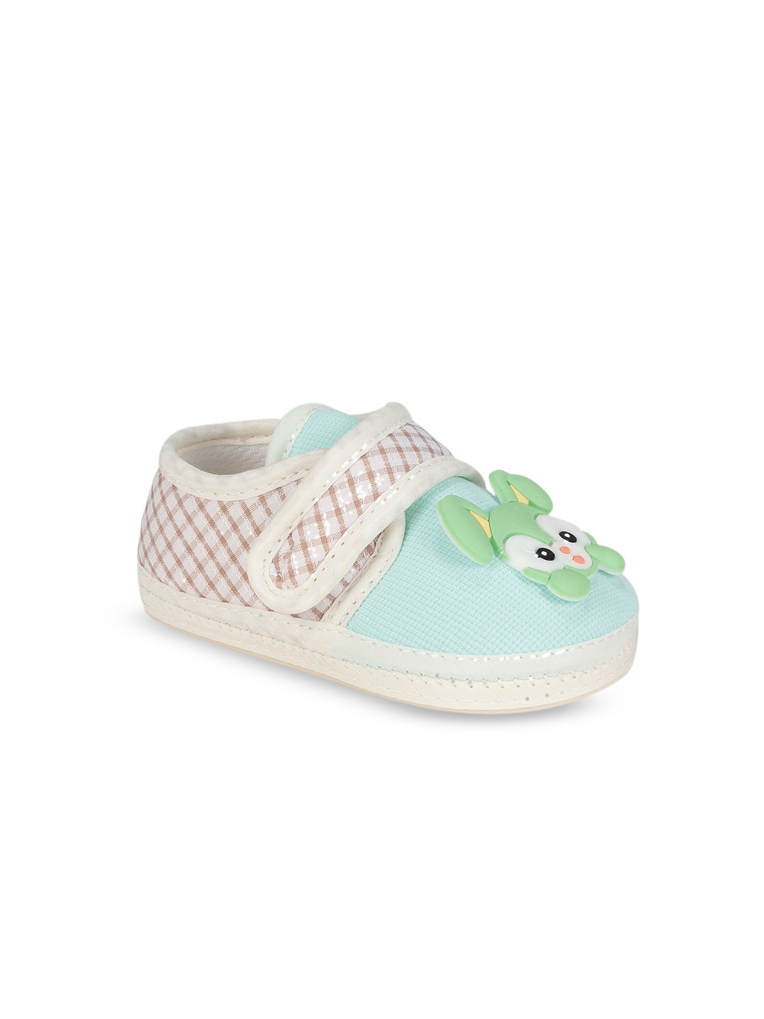

Lil Lollipop Infants Checked Rabbit Face Booties, Green