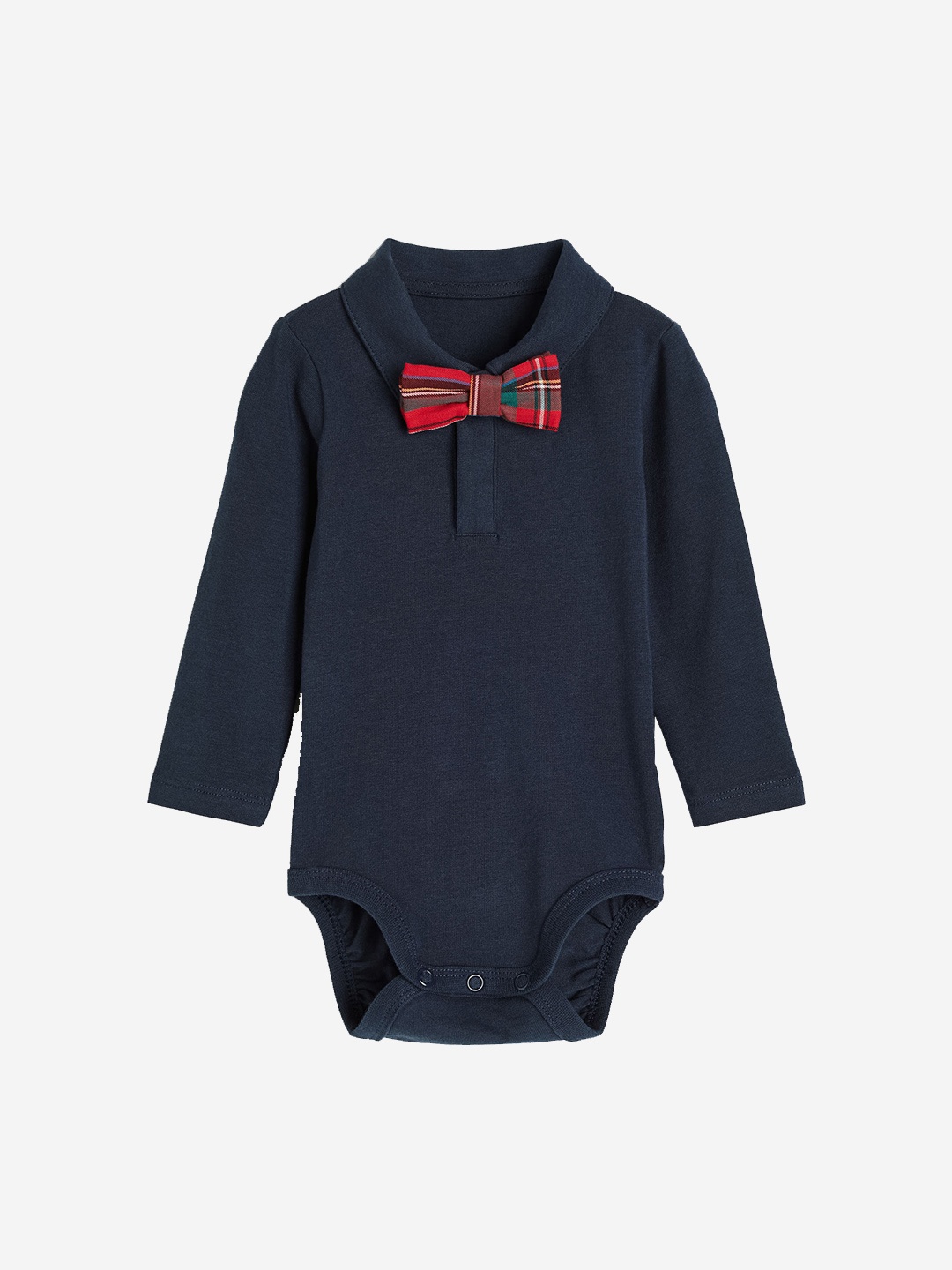

H&M Boys Bodysuit With A Bow Tie, Blue