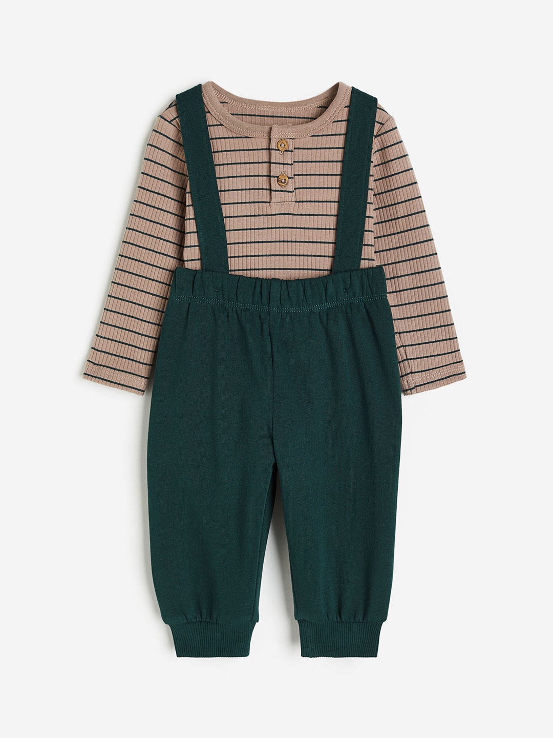 

H&M Boys 2-Piece Cotton Set, Green