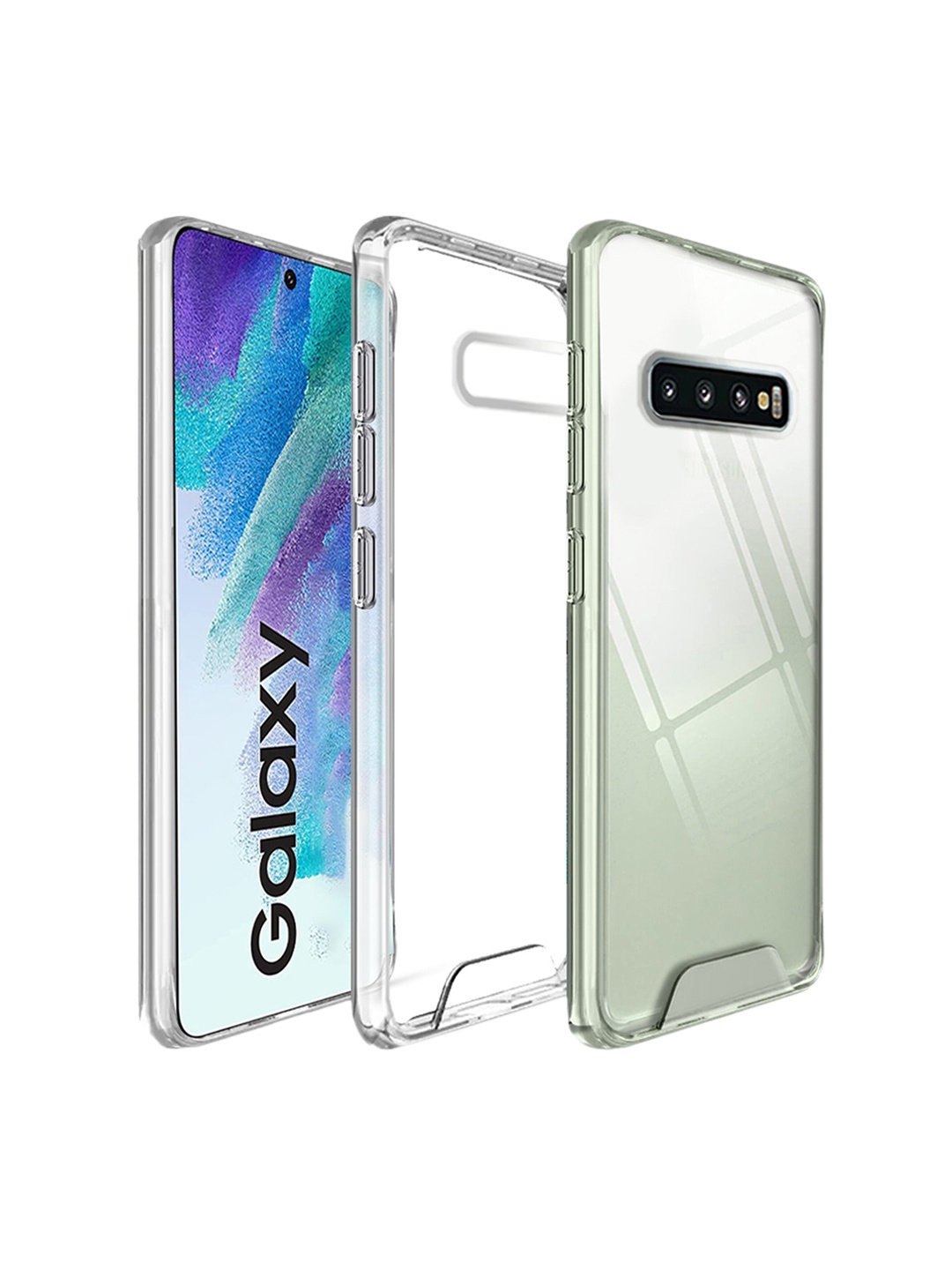 

Karwan Samsung S10 Plus Anti-Yellow Mobile Back Case, Transparent
