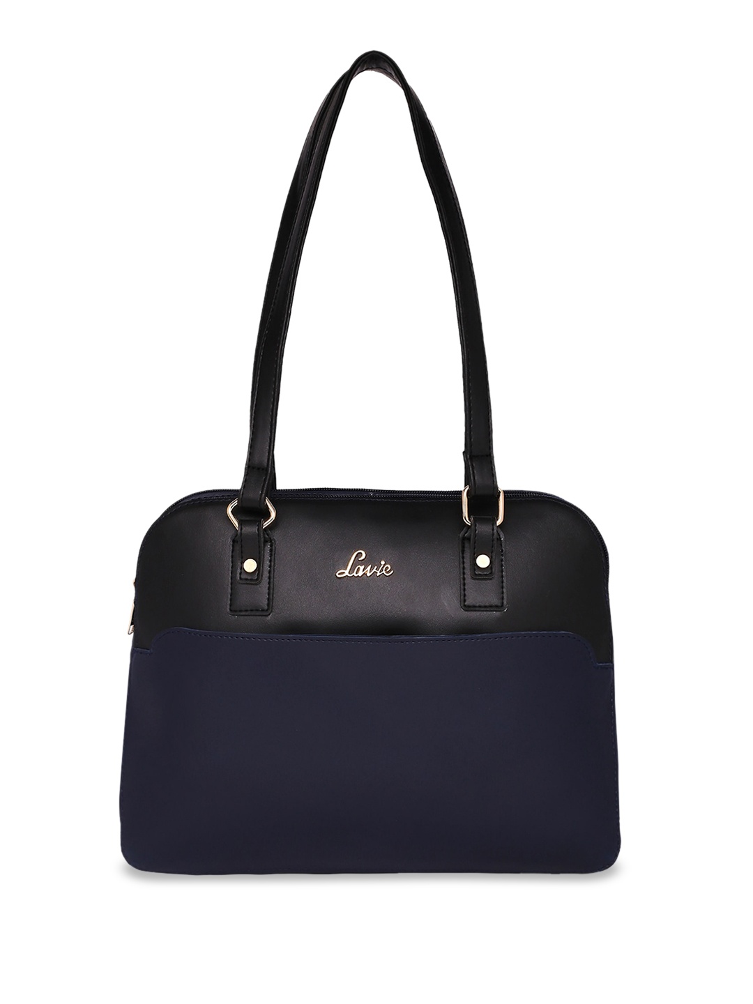 

Lavie Colourblocked Structured Shoulder Bag, Navy blue