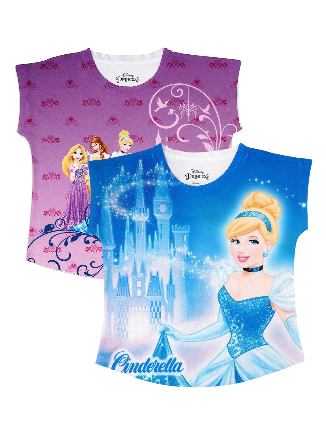 

Disney by Wear Your Mind Girls Pack of 2 Tops, Blue