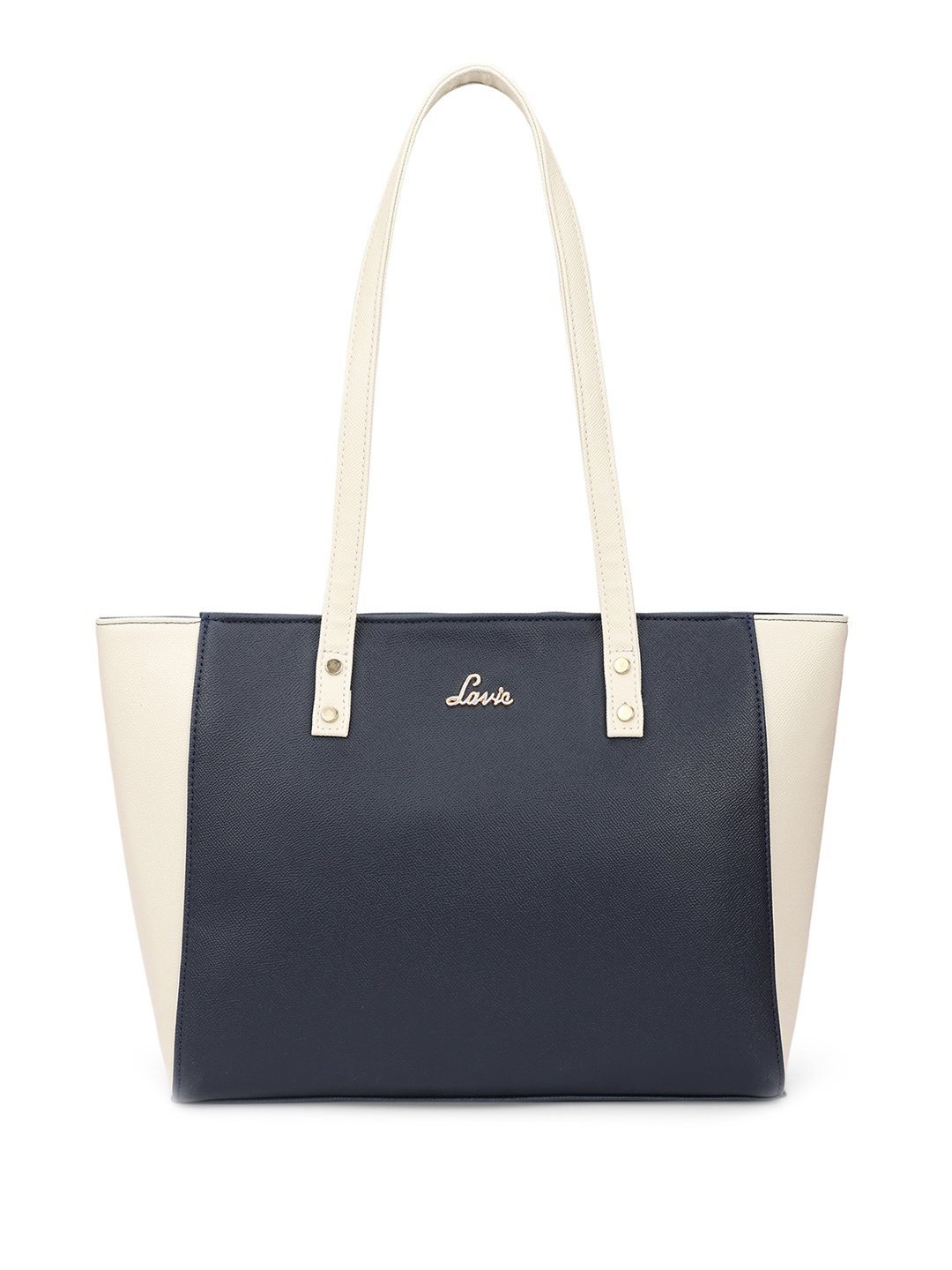 

Lavie Colourblocked Structured Shoulder Bag, Navy blue