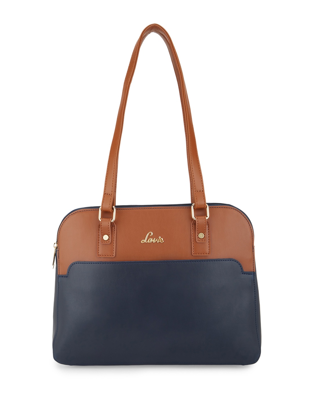 

Lavie Colourblocked Structured Shoulder Bag, Navy blue