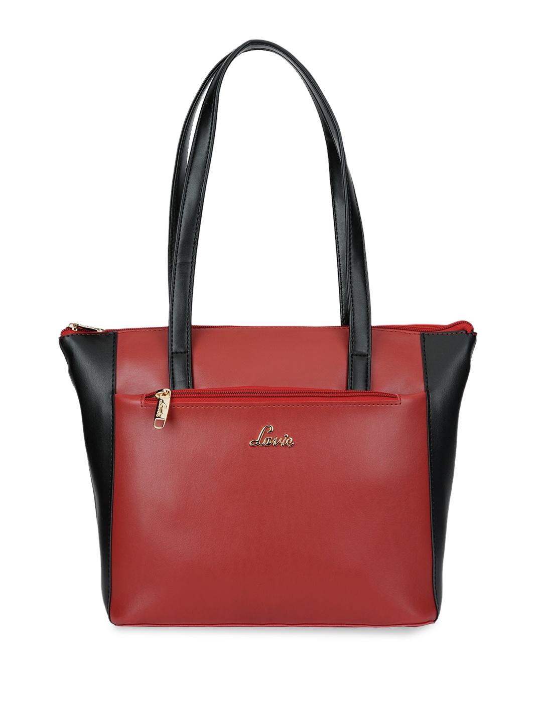 

Lavie Colourblocked Oversized Shopper Shoulder Bag, Red