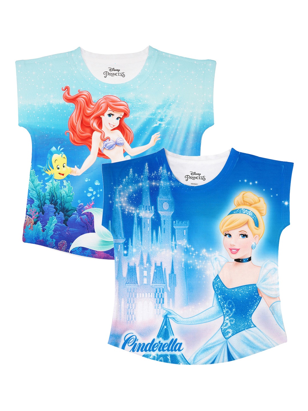 

Disney by Wear Your Mind Girls Pack of 2 Tops, Blue