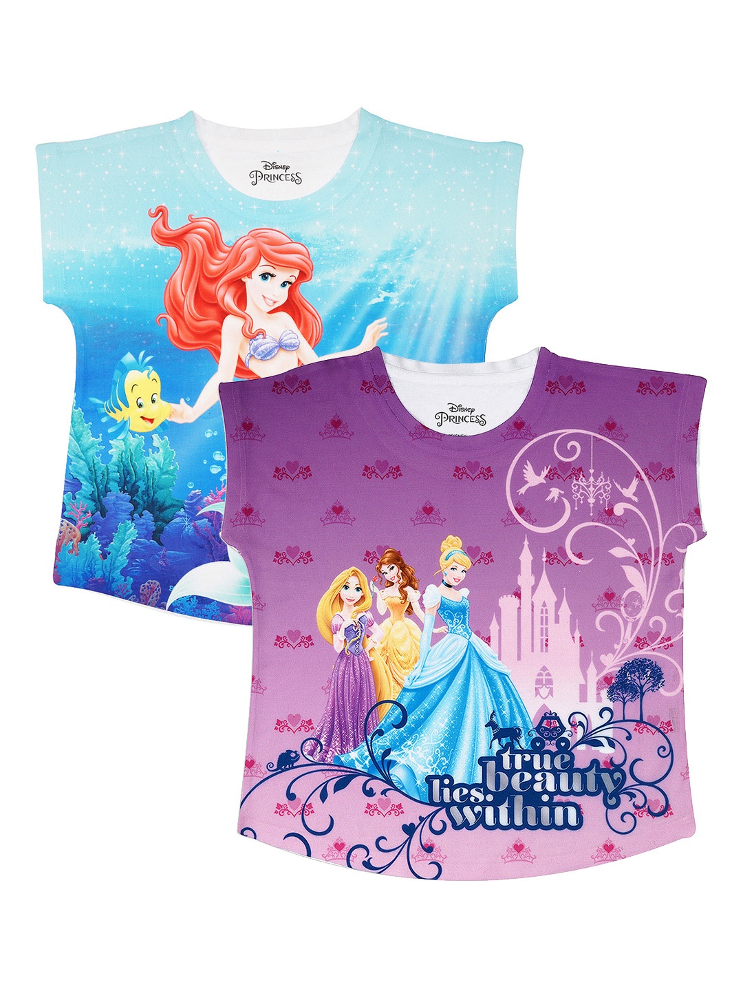 

Disney by Wear Your Mind Girls Pack of 2 Tops, Blue