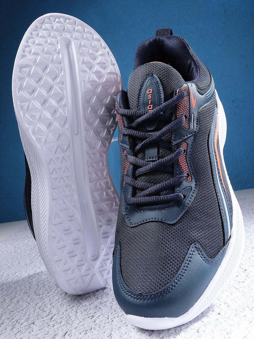 

ASIAN Men ELECTRIC-06 Mesh Running Shoes, Navy blue