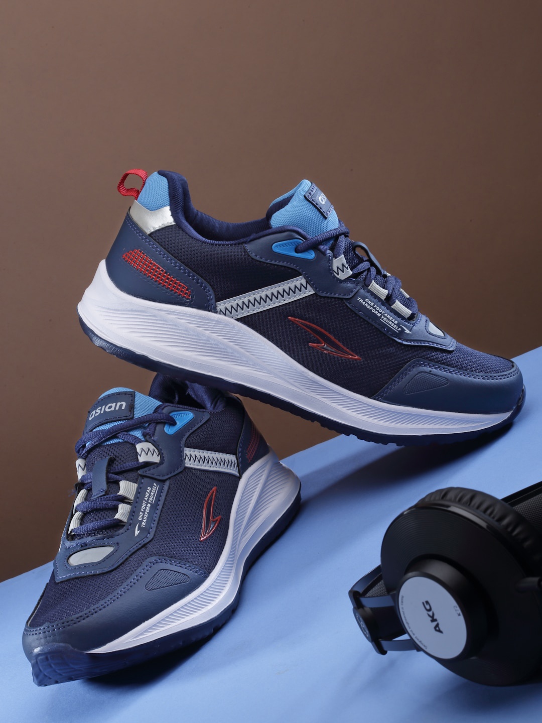 

ASIAN Men NEXON-13 Mesh Running Shoes, Navy blue