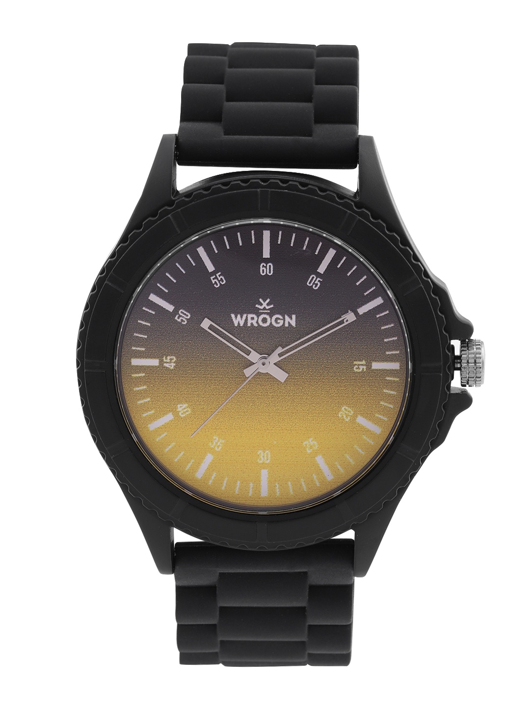 

WROGN Men Printed Dial Analogue Watch- WRG00124B, Yellow