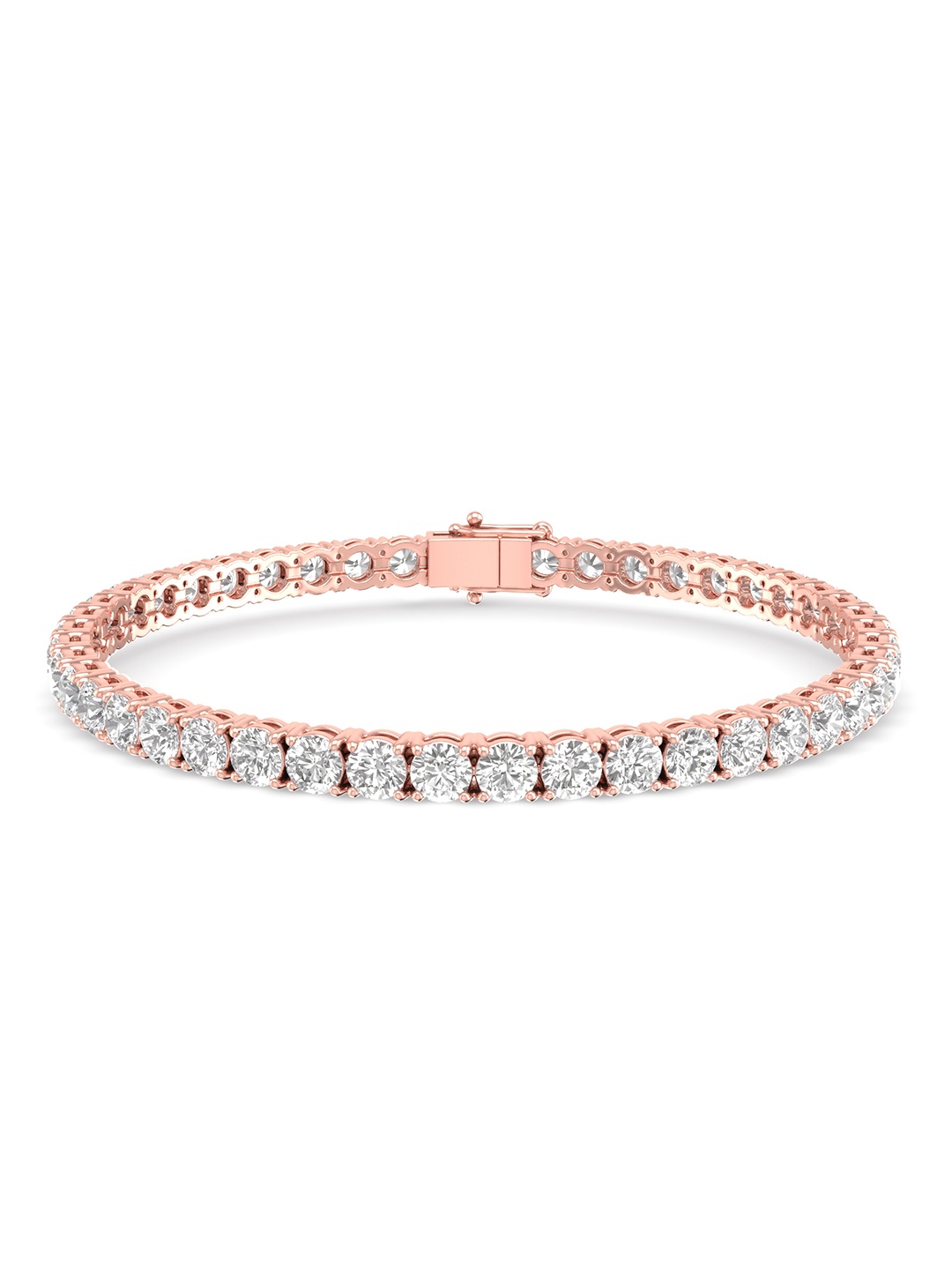 

ORIONZ Rose Gold Plated CZ Studded Silver Wraparound Bracelet