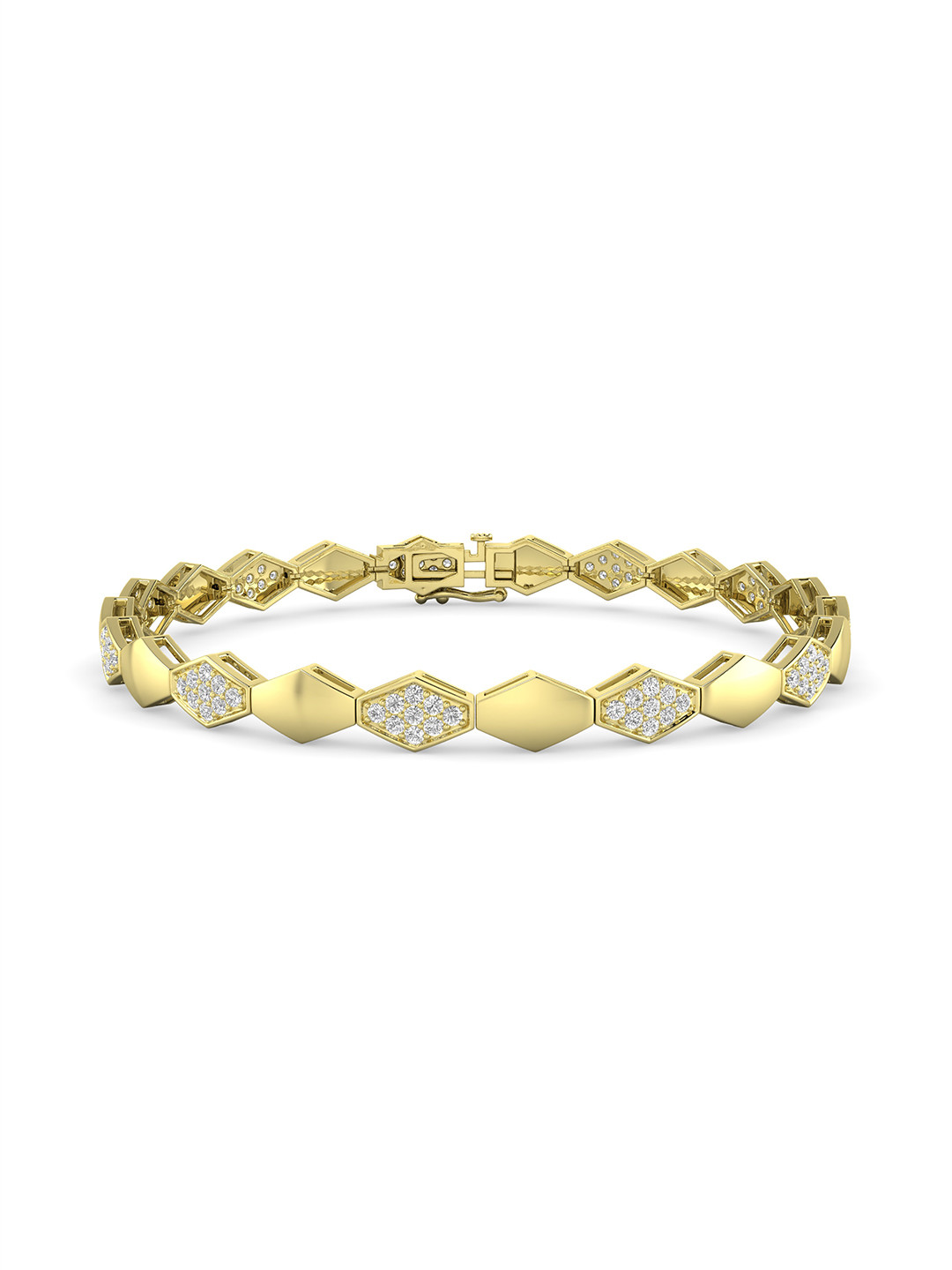 

ORIONZ Gold Plated CZ Studded Silver Wraparound Bracelet