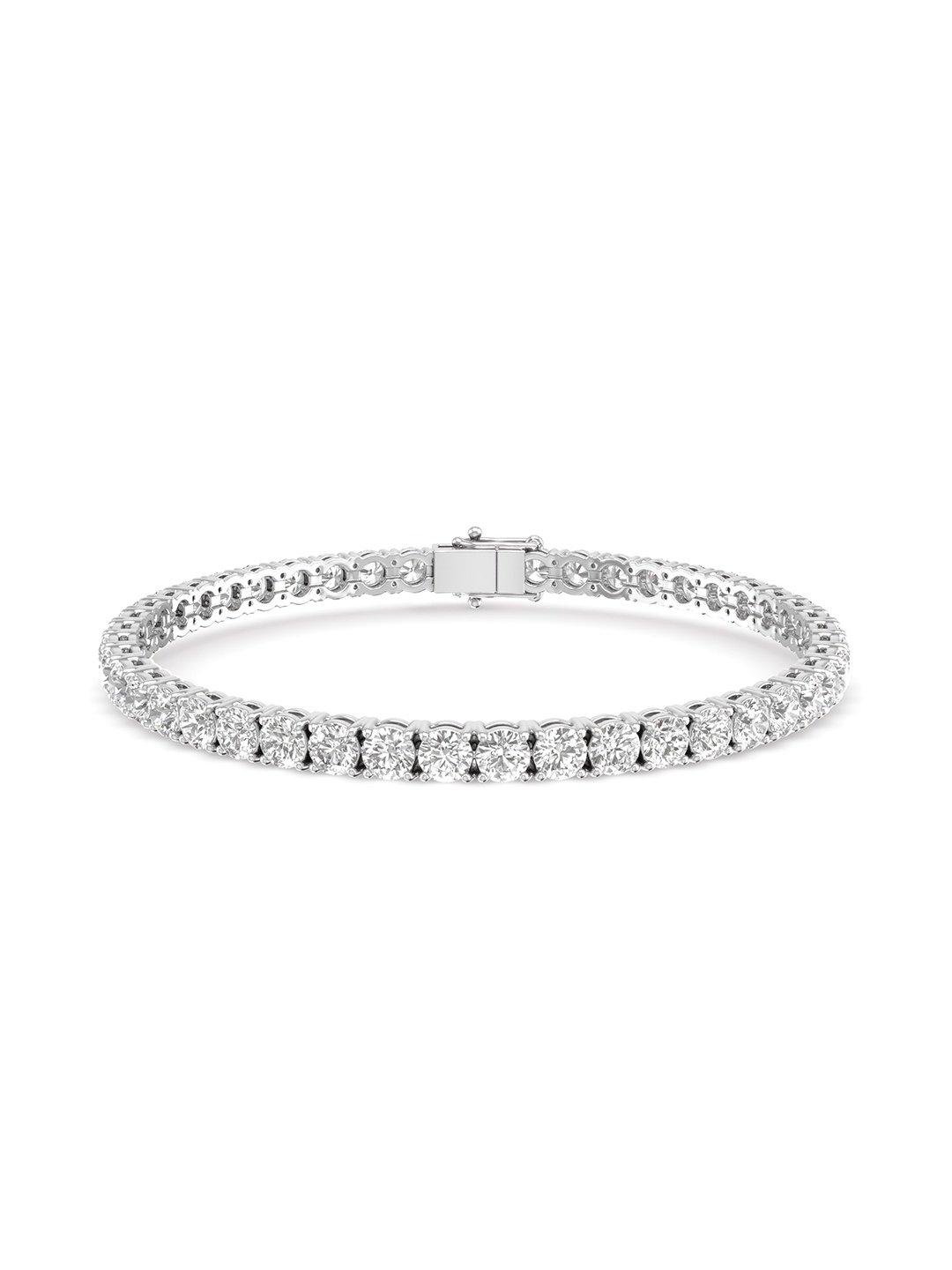

ORIONZ Silver Cubic Zirconia Studded Wraparound Bracelet