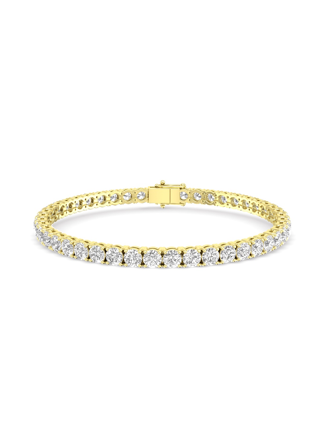 

ORIONZ Silver Gold-Plated Cubic Zirconia Studded Wraparound Bracelet