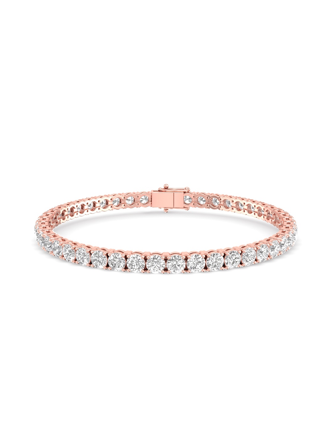 

ORIONZ Women Rose Gold-Plated Cubic Zirconia Bangle-Style Bracelet