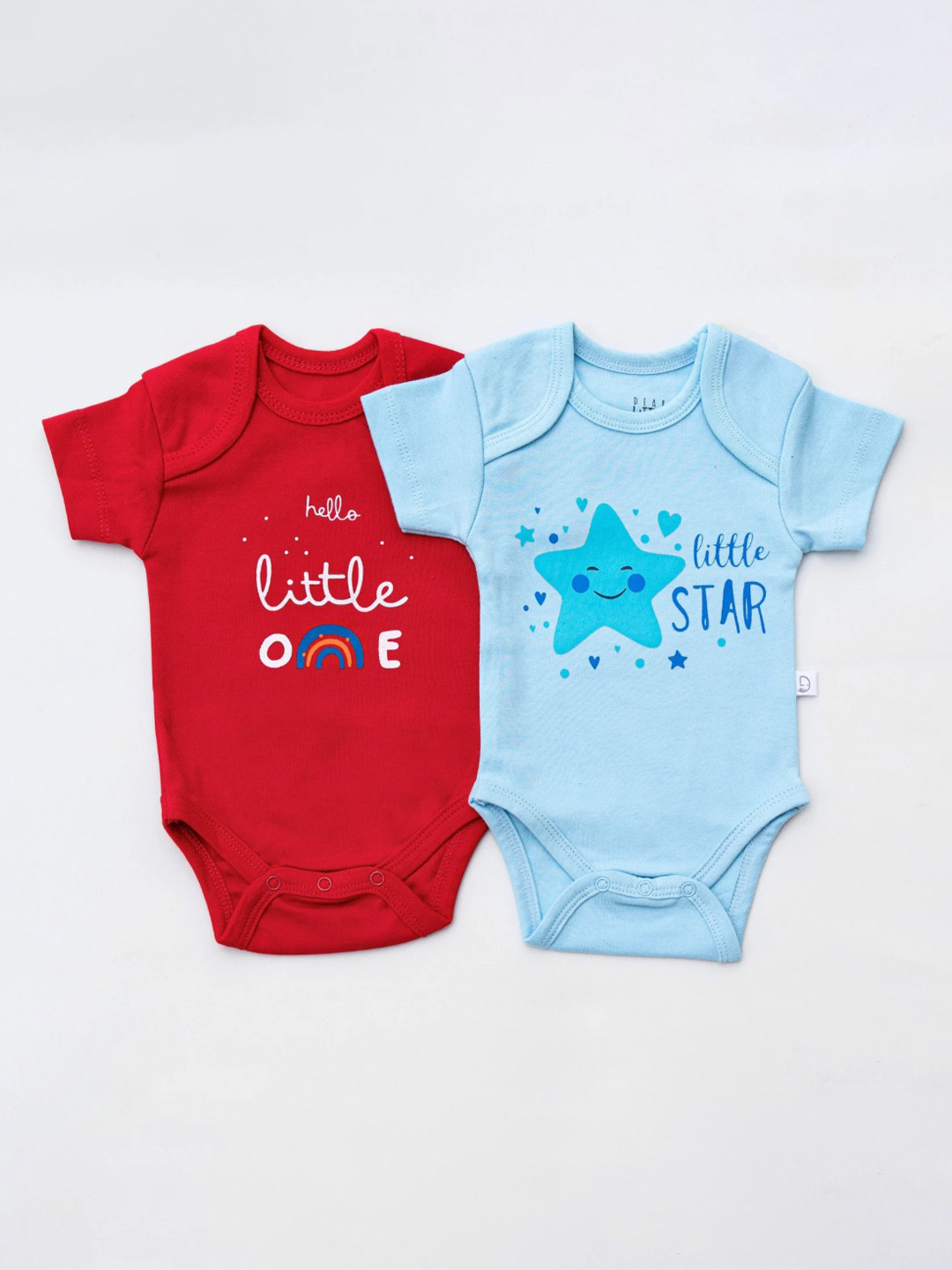 

Dear Little Infants Pack Of 2 Printed Pure Cotton Bodysuits, Red