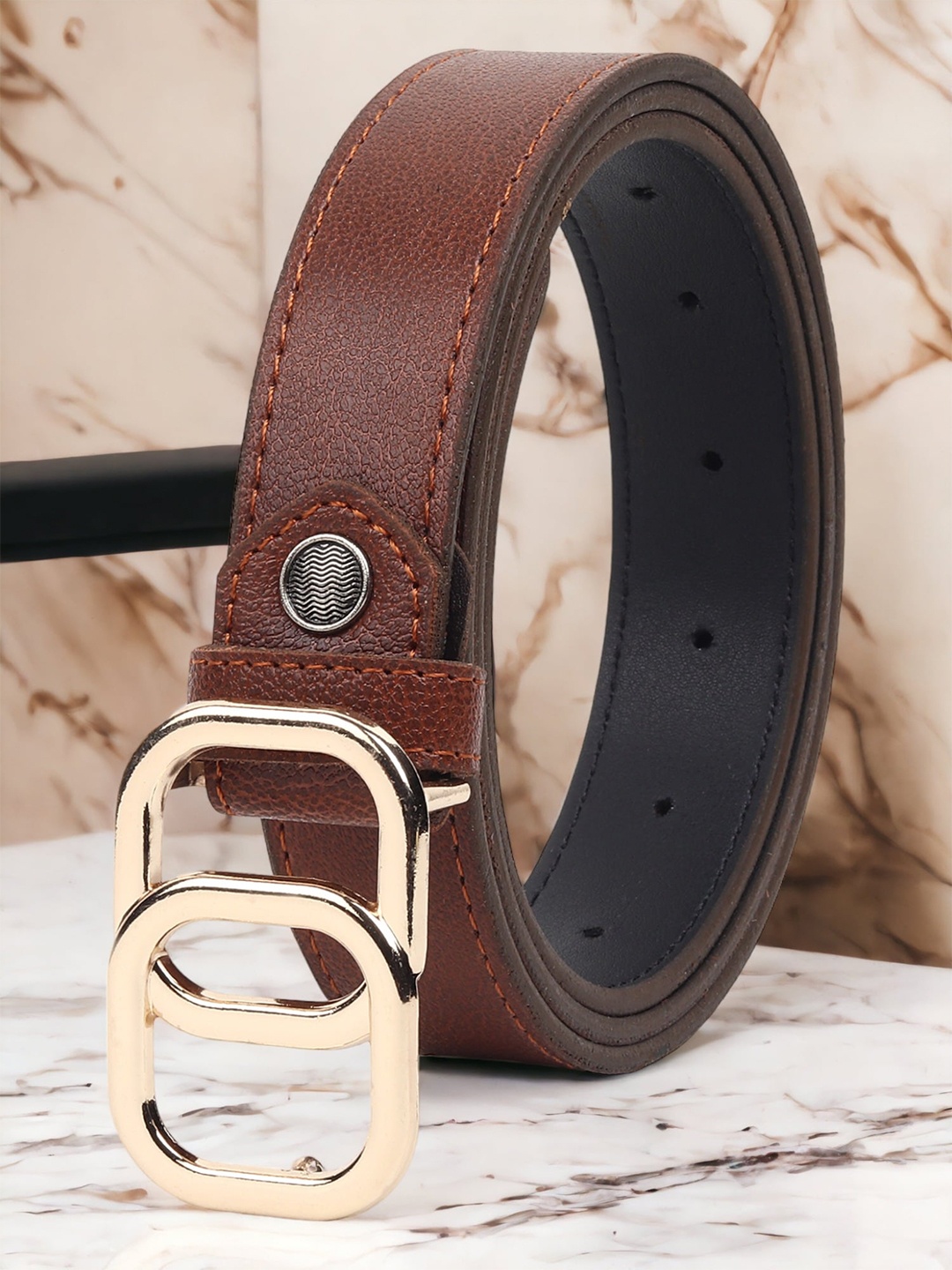 

DressBerry Women Leather Belt, Tan