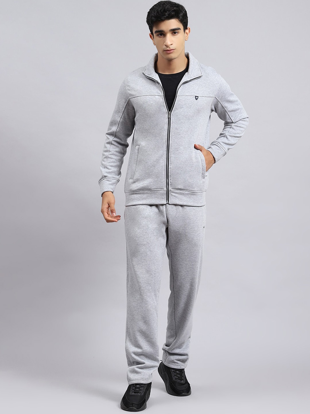 

Monte Carlo Spread Collar Cotton Sports Tracksuit, Grey